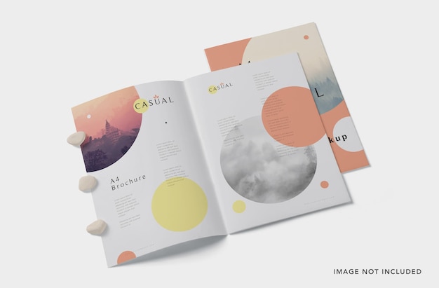 Verticaal boekje Mockup van A4-formaat