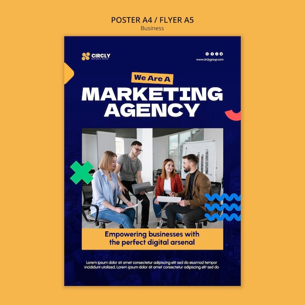 Verticaal poster sjabloon voor professionele bedrijven