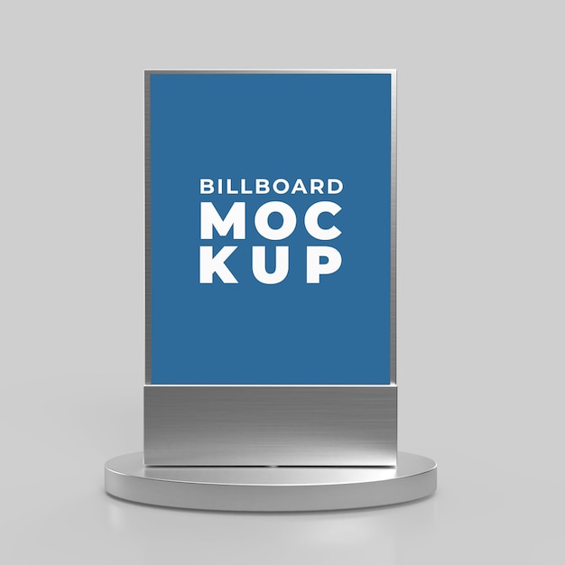 verticaal reclamebord mock up