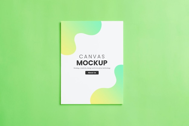 vertical art canvas frame mockup for arts painting and photo presentation