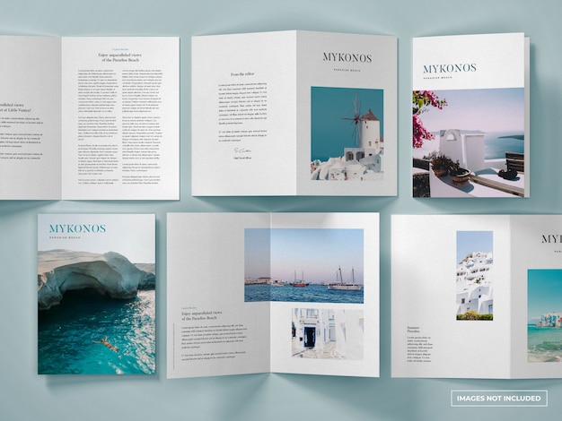 Mockup brochure verticale bifold