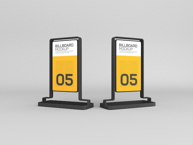 Vertical billboards mockup