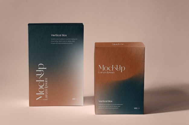 PSD vertical box mockup packaging