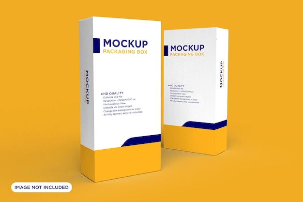 Mockup di scatola verticale