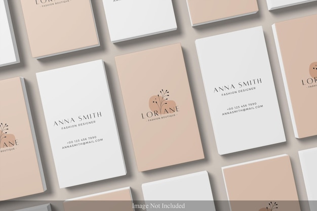 PSD vertical business card mockup design