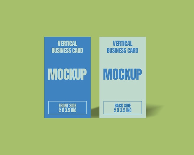 Vertical business card mockup psd template