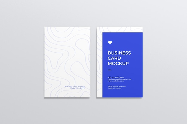 Vertical business card mockup