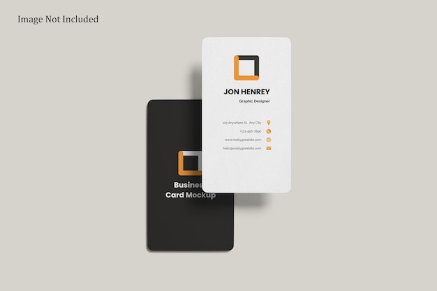 PSD vertical business card mockup