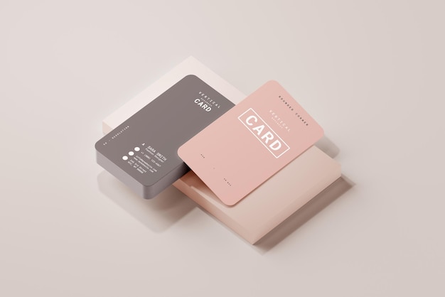 Vertical business card mockup