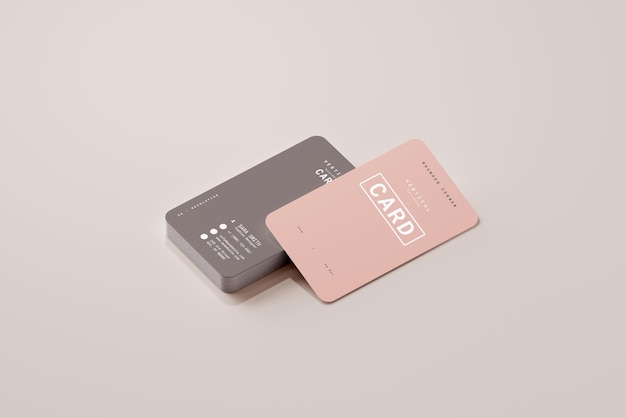 Vertical business card mockup