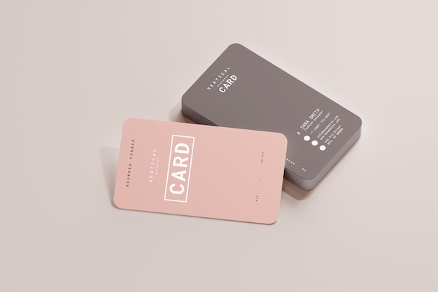 Vertical business card mockup