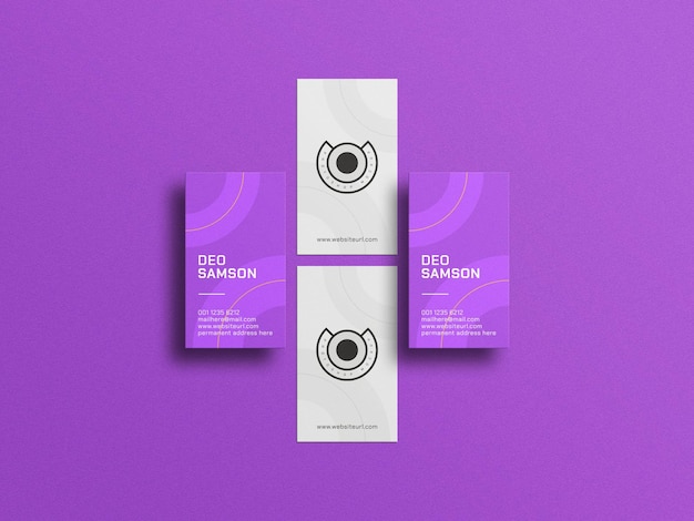 Vertical business card mockup