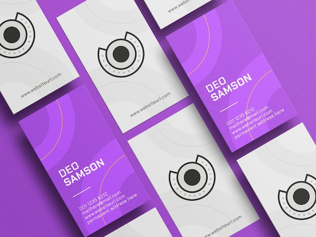 Vertical business card mockup