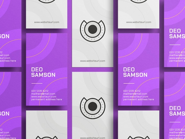 PSD vertical business card mockup