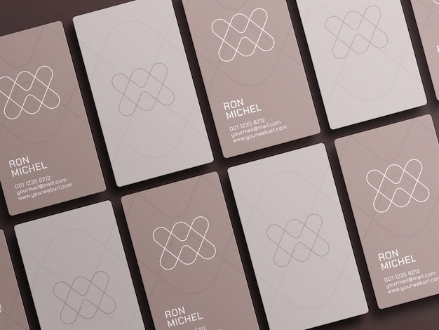 Vertical business card mockup