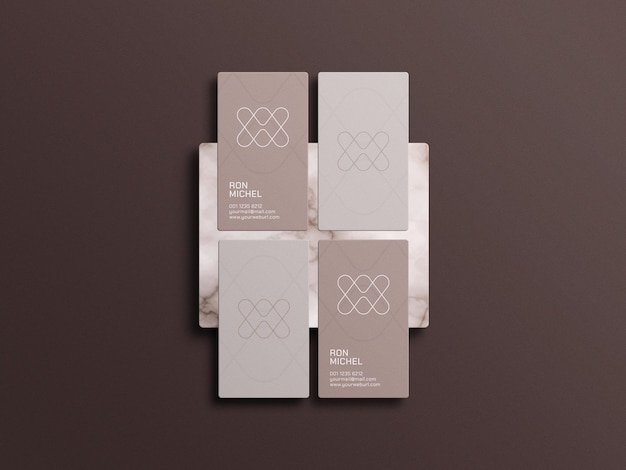 Vertical business card mockup