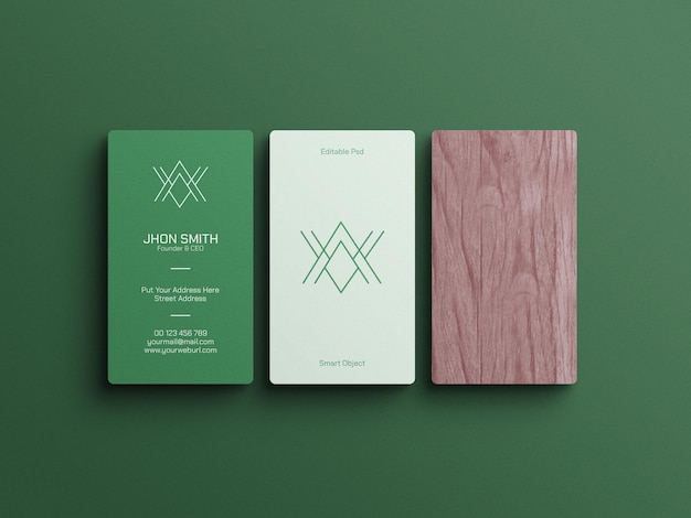 Vertical business card mockup