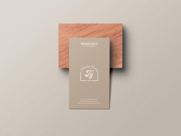 Vertical business card mockup