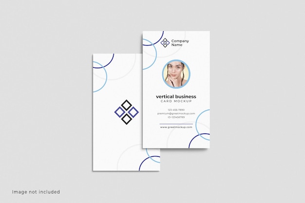 Vertical business card mockup