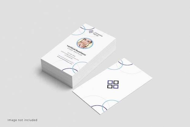 Vertical business card mockup