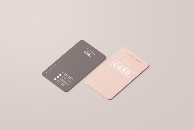 PSD vertical business card mockup