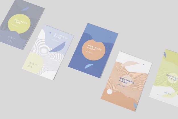 PSD vertical business card mockup