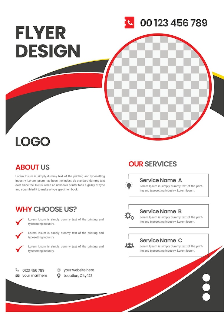PSD vertical business flyer templates
