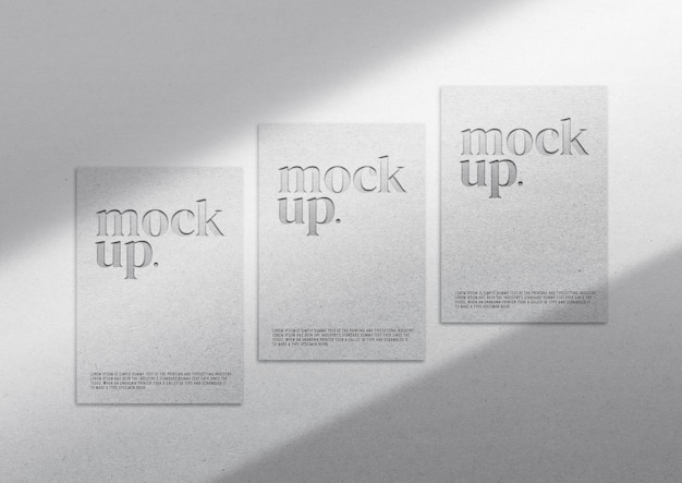 vertical card mockup logo realistic