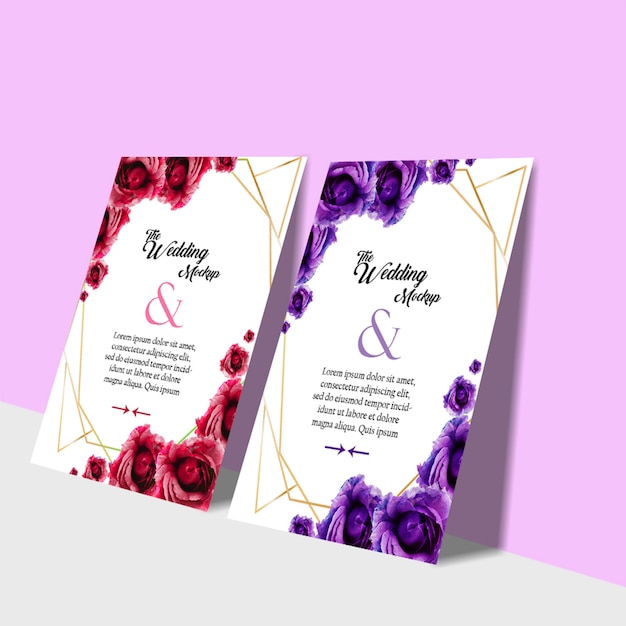 Vertical Card Mockup Template 