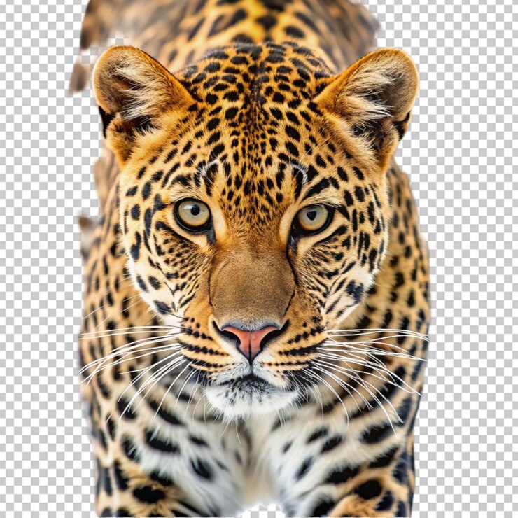 vertical closeup shot of a beautiful Africans leopard