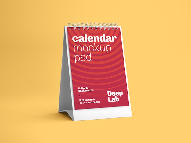 Vertical desk calendar mockup