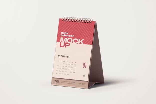 Vertical desk calendar mockup