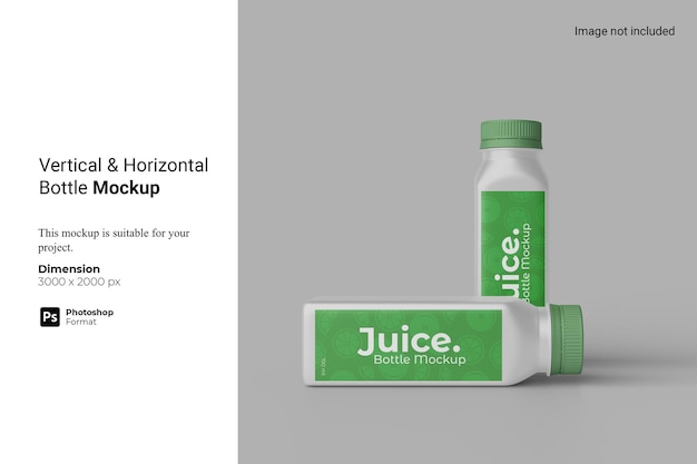 Vertical and Horizontal Bottle Mockup