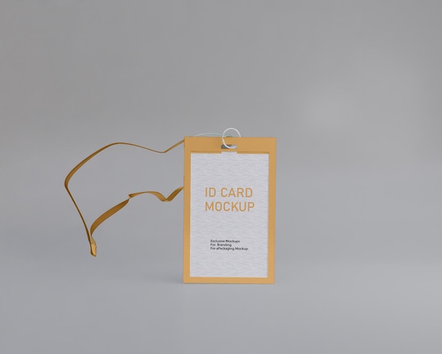 Vertical id card mockup