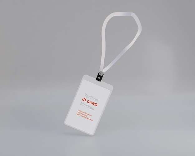 Vertical id card mockup