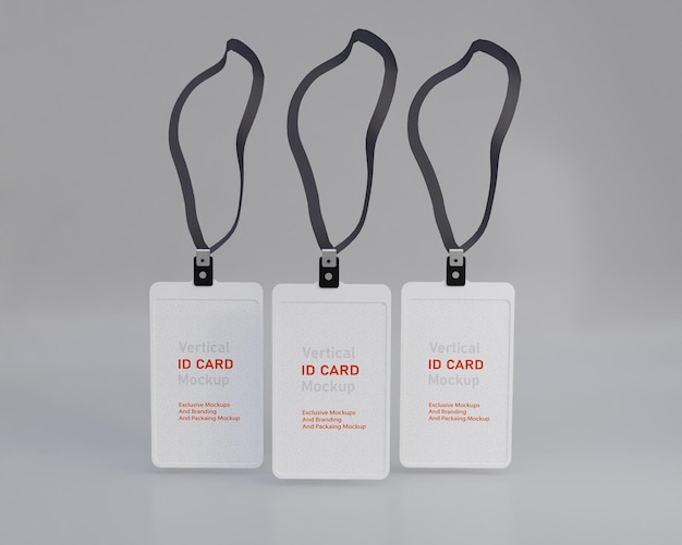 Vertical id card mockup