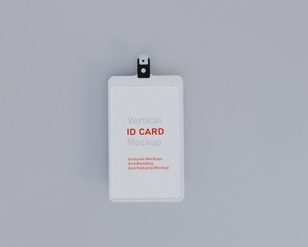 PSD vertical id card mockup