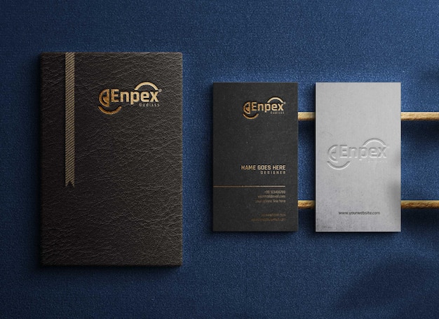 Vertical luxury business card