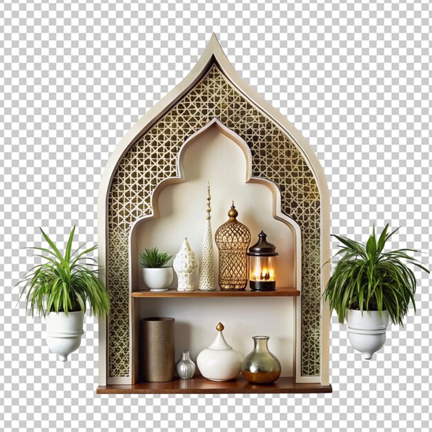 PSD lanterne verticali in metallo su armadio in legno lanterne di ramadan su sfondo trasparente