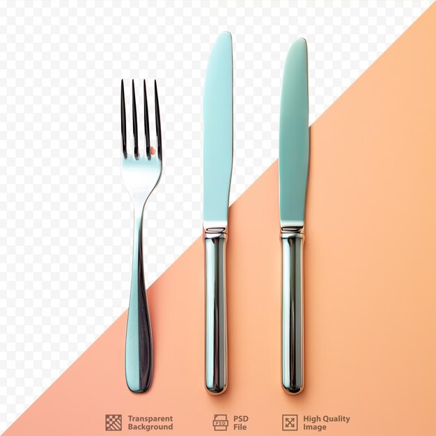 PSD vertical perspective of cutlery
