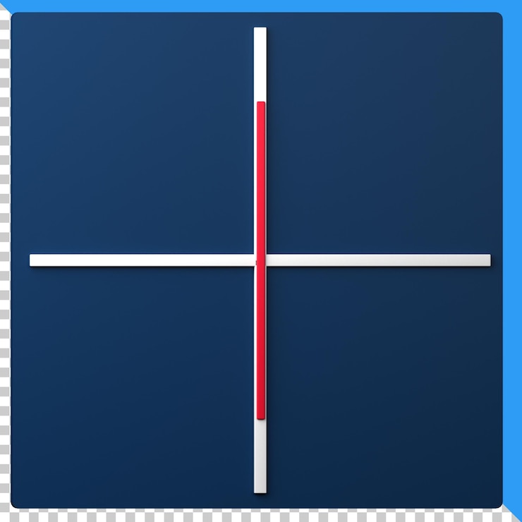 PSD vertical polarization icon isolated on the transparent background
