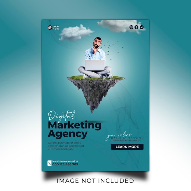 Vertical poster for digital marketing agency