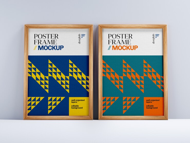PSD vertical poster frame
