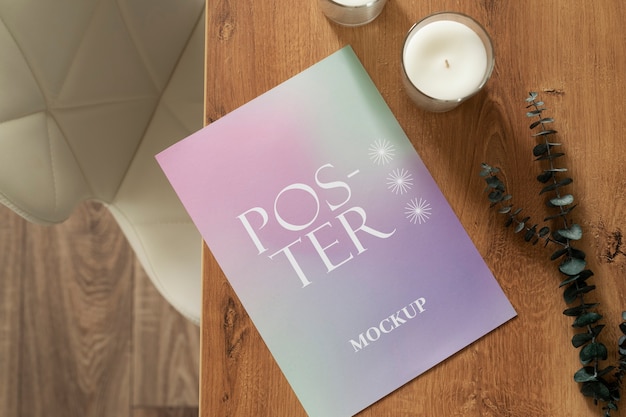 PSD vertical poster mockup design