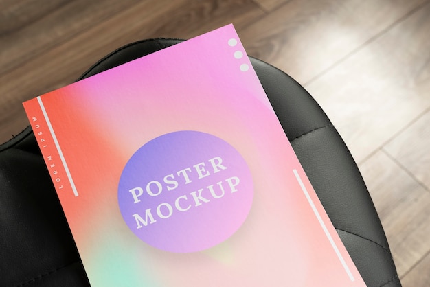 PSD vertical poster mockup design