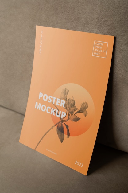 Vertical poster mockup design