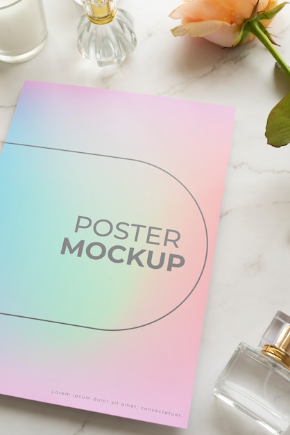 Vertical poster mockup design