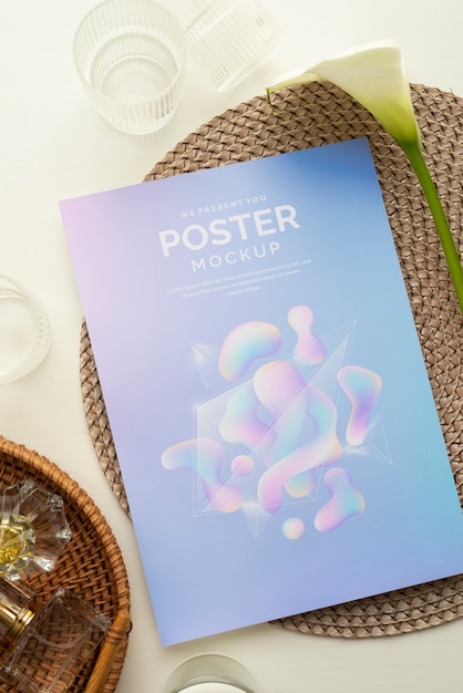 Vertical poster mockup design