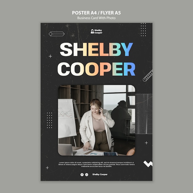 PSD vertical poster template for professional business