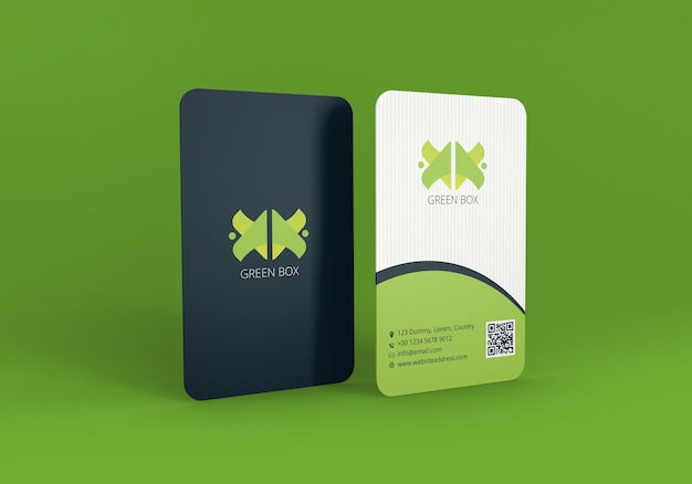 Round Corners Business Card Mockup (PSD)